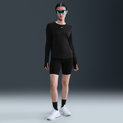 Блуза со долги ракави Nike One Classic Dri FIT за жени, технологија Dri FIT, за теретана и јога, црна