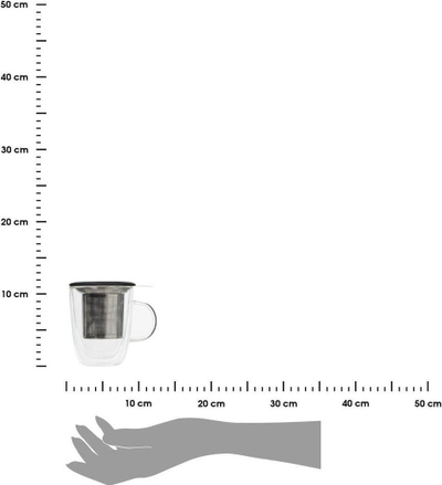 Filxhan çaji Atmosphera Louie, me infuzor, 300 ml, transparent