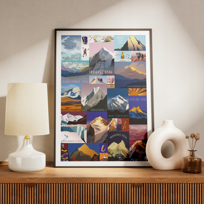 Puzzle Czuczu Puzzlove Планини 8000 m, 1000 делови, 48 x 68 cm, многуобоени