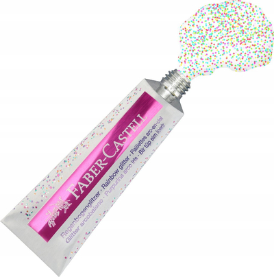 Ngjyrë glitter Faber Castell Glitter Rainbow Tube, 2x 12ml, me shkëlqim