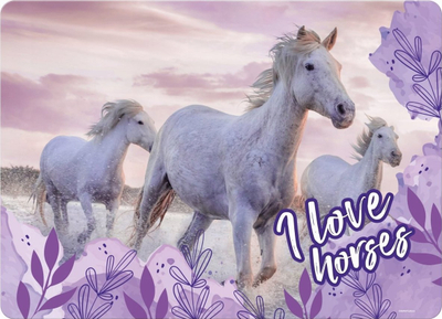 Tapet i laminum për vizatim Horses 25, print me kuaj, për kalamaj