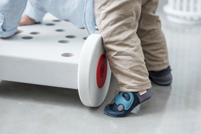 Këpucë bebe Baobaby Buggy, lëkurë e butë, madhësia S, e kaltër e errët