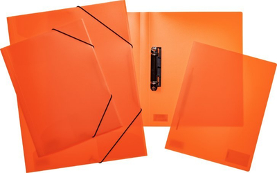 Dosje portfolio HERMA 19697 A3, set 3 copë, plastikë e qëndrueshme, portokalli neon transparente