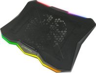 Stendë ftohëse për laptop Esperanza Gaming RGB XALOK EGC110, ventilator i qetë, ndriçim RGB, e zezë