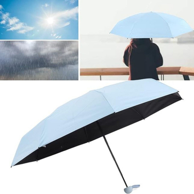 Çadër xhepi palos, UPF 50+, 90 cm, blu e çelët