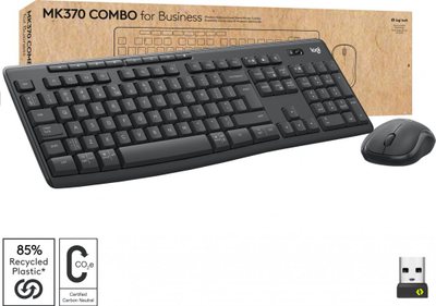 Set Logitech MK370 tastierë dhe maus, i zi