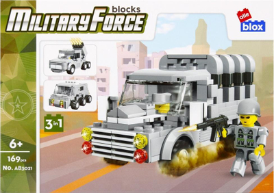Lojë me tulla Alleblox AB3021, 169 copa, makinë lufte, shumëngjyrëshe