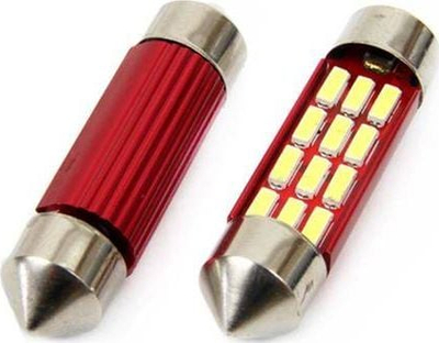 Llamba LED tubulare AMiO Canbus C5W C10W, 36mm, 12/24V, dritë e bardhë