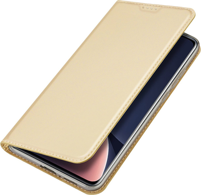 Футрола DUXDUCIS Skin Pro за Xiaomi 13 Pro, тип книга, со заштита 360°, златна