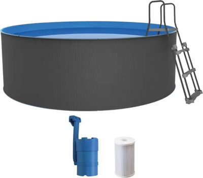 Pishinë Swim &amp; Fun Santorini, rrethore Ø350 x 90 cm, 8150L, gri