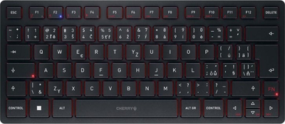 Tastierë Cherry, wireless, CZ + SK, e zezë dhe e kuqe