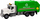 Lodër kamion plehrash LEAN Toys Garbage Truck, me drita edhe zhurma, me kosh plehrash, i bardhë me jeshile