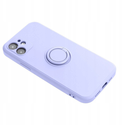 Силиконска обвивка Forcell за Xiaomi Redmi Note 14 Pro Plus 5G, со држач-прстен, виолетова