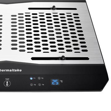 Bazë ftohëse për laptop Thermaltake Massive TM CL-N002-PL12BL-A, 2x 120mm, ekran kontrolli, gri