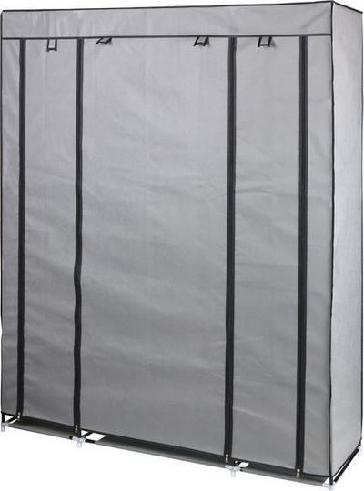 Garderobë pëlhure Saska Garden, 175 x 133 x 43 cm, e hirtë