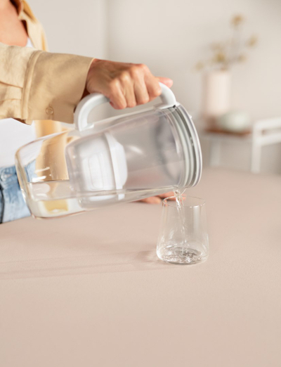 Ibrik filtri Brita Glass+1 Maxtra Pro, 2.5L, qelq borosilikat, gri