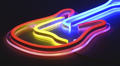 Lampë dekori Actis Neon LED ACS NEON Guitar, 25lm, shumëngjyrëshe