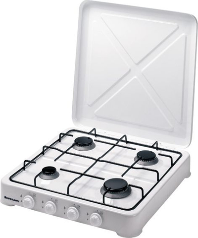 Преместлив шпорет Ravanson K-04TB, 4 гасни горилници, со капак, црн