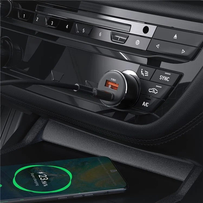 Karikues makine ACEFAST B12, 30W, 2 porta USB C USB A, transparent i zi