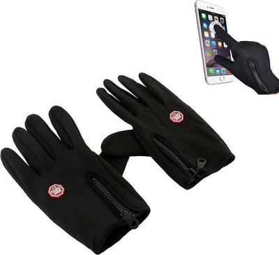 Doreza sportive touch për telefon XL, dimri, antirrëshqitëse, të zeza