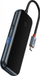 HUB USB Baseus Metal Gleam, USB C në 4x USB 3.0, 5Gbps, gri e errët