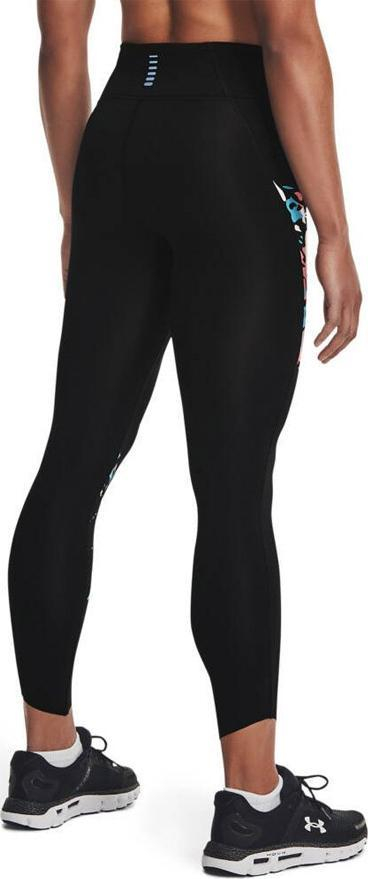 Leggins sportiv për goca Under Armour Fly Fast Floral Print, për vrap edhe palestër, masa L, të zinj