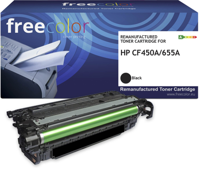 Toneri Freecolor M652K FRC, zëvendësim për HP CF450A CF655A, 12500 faqe, i zi