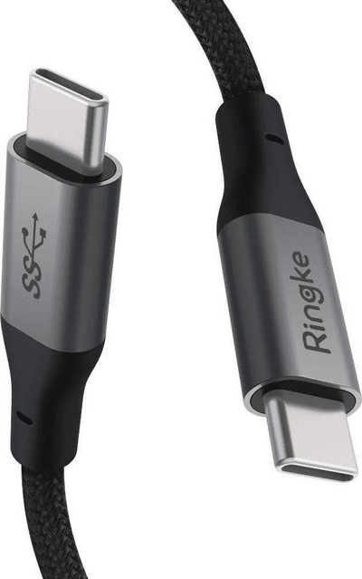 Kabllo Ringke USB C në USB C, 1.2m, 5Gbps, e zezë