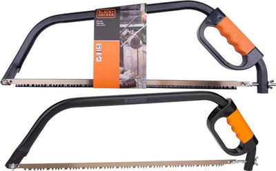 Sharrë hark Black+Decker Bow Saw, 61 cm, me dorezë komode, ngjyrë e zezë me portokalli