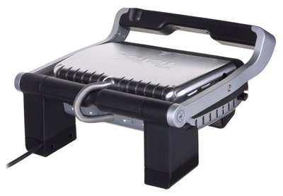 Grill elektrik Tefal OptiGrill+ GC712D, sipërfaqe jo ngjitëse, inox, gri