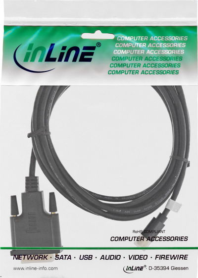 Kabllo InLine Mini DisplayPort në DVI D 24+1, 2m, e zezë