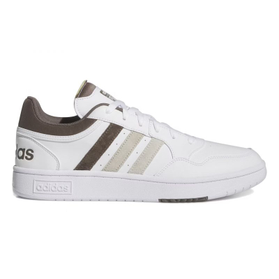 Atlete Adidas Hoops 3.0, taban gome, material sintetik, të bardha