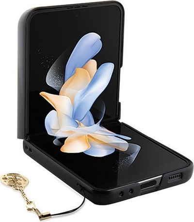Kapak telefoni Guess për Samsung Galaxy Z Flip 5 4G Charm, gri