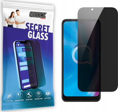 Xham privatësie Grizz SecretGlass për Alcatel 1s 2021, qeramik, i fortë ndaj gërvishtjeve, transparent