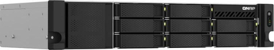 Server skedarësh Qnap TS-873AeU-RP-4G, 8 slote, rack 2U, i zi
