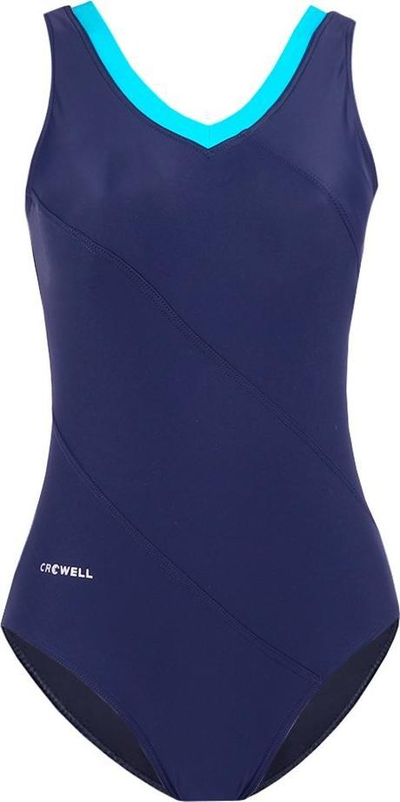 Rrobë banjo njëpjesëshe për gra Crowell Angie W, dekolte V, UPF 50+, blu navy