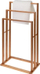 Stendë peshqirësh Bathroom Solutions 40 cm, bambu dhe metal, bezhë