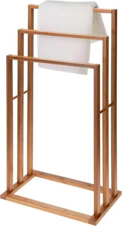 Stendë peshqirësh Bathroom Solutions 40 cm, bambu dhe metal, bezhë
