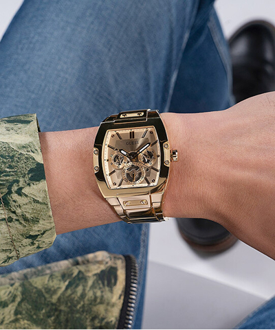 Orë për meshkuj Guess Phoenix GW0456G2, e artë