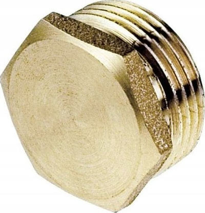 Бронзен чеп SOL-ARM Brass Plug 1\", за водовод и греење, бронзена боја