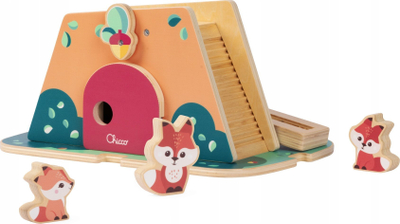 Сет игри Chicco Play World My Woods Friends The Fox Den, со фигурини, дрво FSC, многуобоен