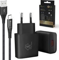 Set karikuesi Extralink Smart Life, 12W, kabllo USB A në USB C 200 cm, i zi