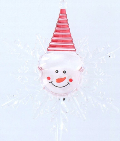 Lampë dekorative Grundig Snowflake Snowman, LED RGB, me kupë vakumi, transparente