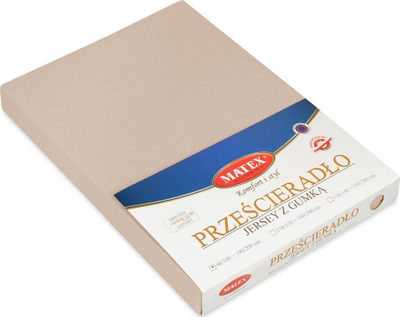 Чаршав fitted MATEX PREMIUM џерси, 90x200 cm 100x200 cm, со гума, розова со прашлив тон