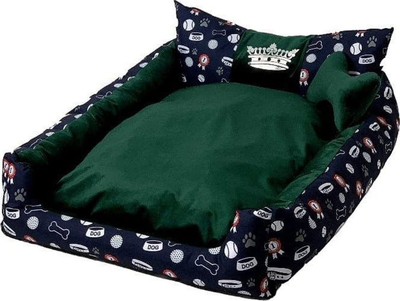 Shtrat për qen Gogift XL, 100 x 90 cm, për raca të mëdha, jeshil
