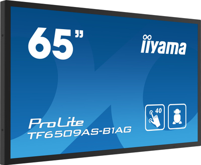 Monitor interaktiv Iiyama TF6539AS-B1AG, 65", 4K UHD, me prekje, i zi