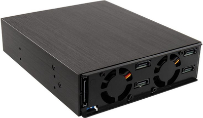 Enkllozh për disqe SilverStone SST-FS204B, 4x 2.5", 5.25", SATA 3, i zi