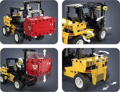 Set konstruktori CaDA C65002W forklift dhe kontejner, 388 copa, 8+