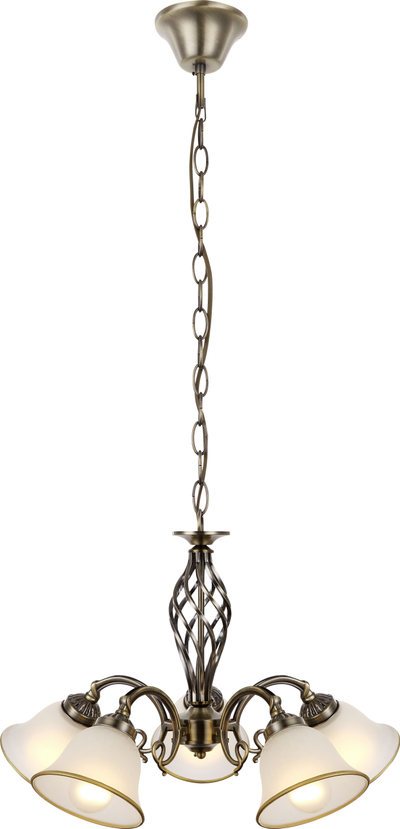 Llambadar Globo Timeless 60208-5, 5xE27, metal antique brass, qelq i mat