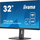 Монитор ијама ПроЛајт XUB3293UHSN-B5, 32\", 4K УХД, ИПС, црн
